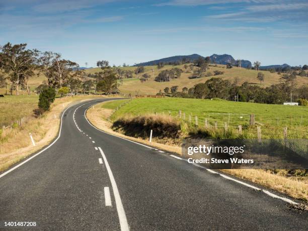 scenic thunderbolts way is a favourite motorcycle touring route through a remote region of northern new south wales. - road trip new south wales stock pictures, royalty-free photos & images