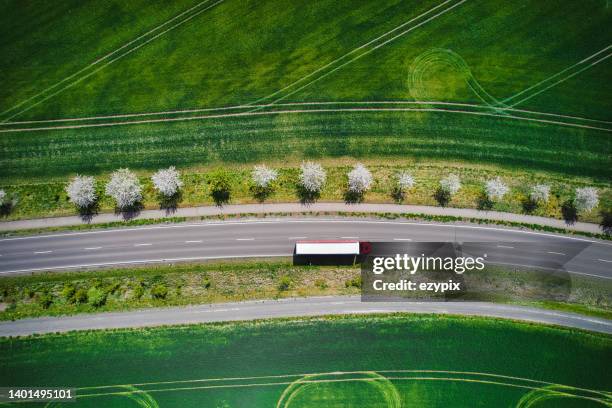 transportation / drone / truck - sustainable resources stockfoto's en -beelden