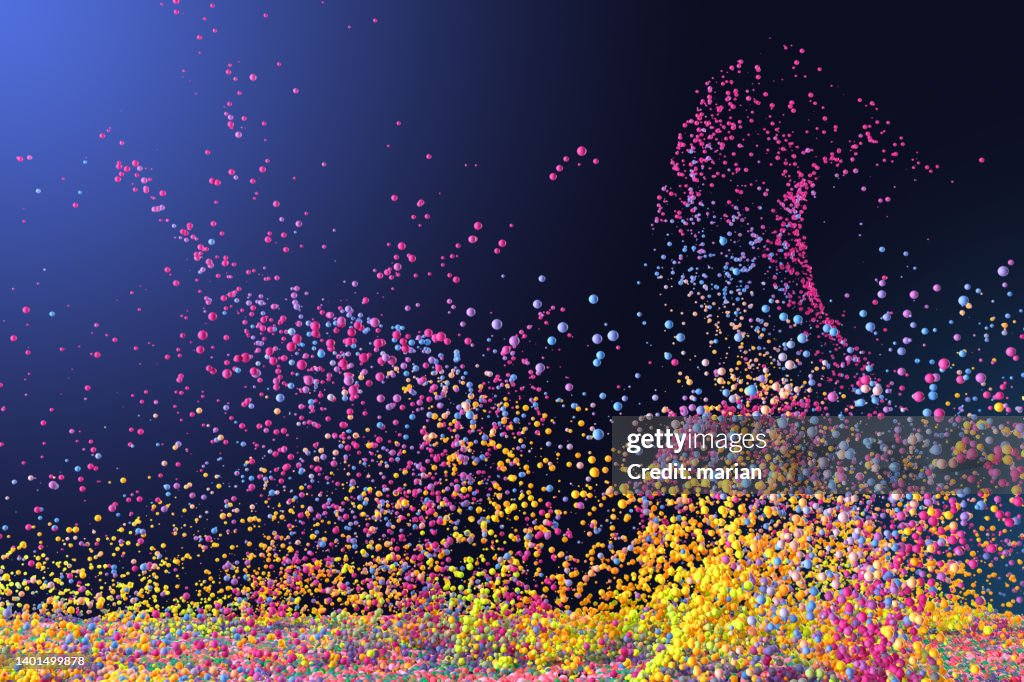 3D rendering,explosive particles