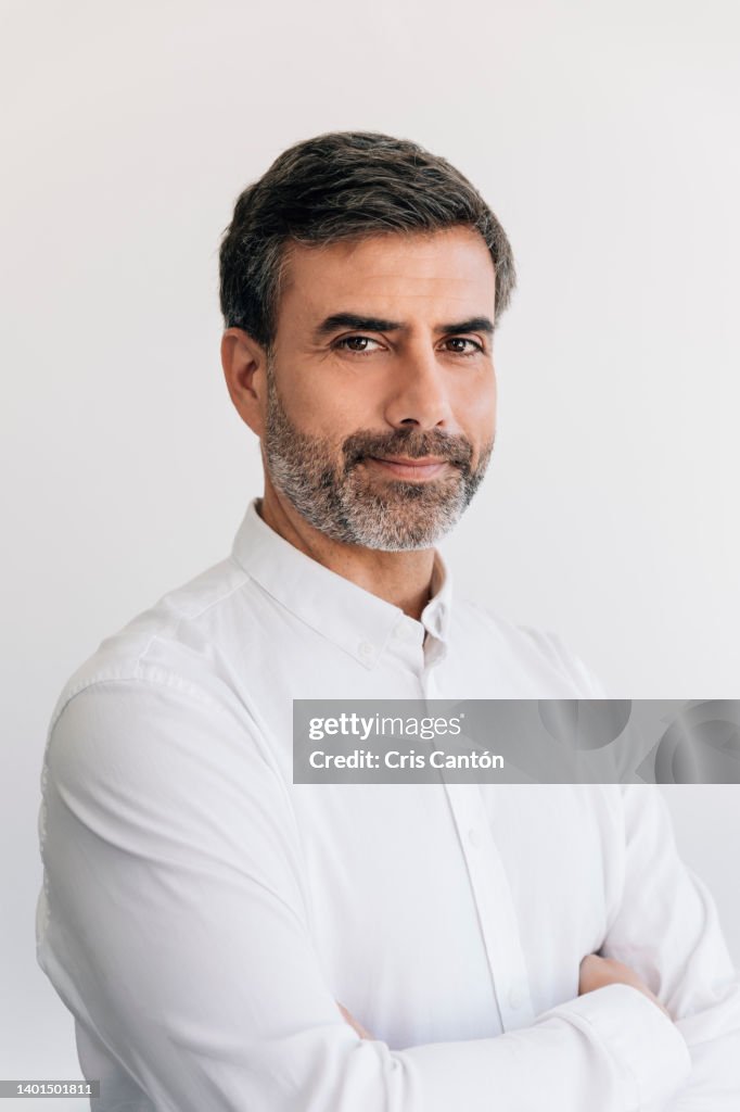 Businessman on white background