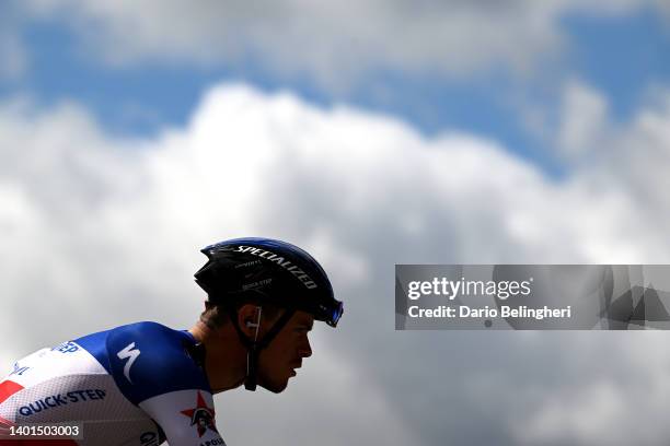 Rémi Cavagna of France and Team Quick-Step - Alpha Vinyl during the team presentation prior to the 74th Criterium du Dauphine 2022 - Stage 3 a 169km...