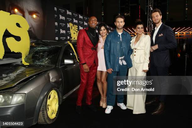 Jack Quaid, Claudia Doumit, Karen Fukuhara, Chace Crawford and Jessie T.Usher attends the Sydney preview screening of The Boys Season 3 at Hoyts...