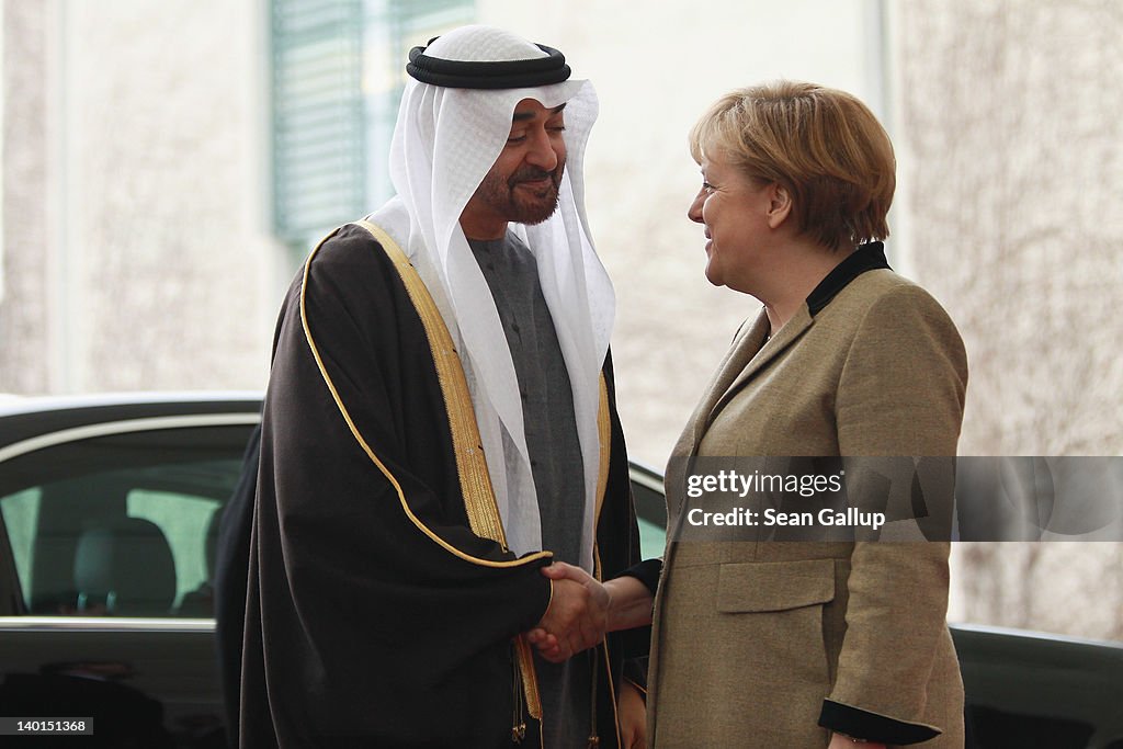 Abu Dhabi Crown Prince Meets Angela Merkel