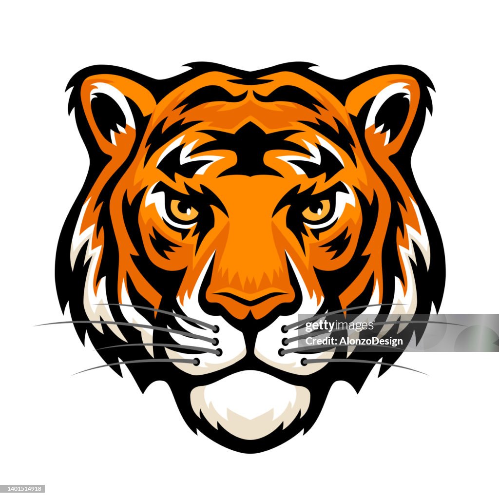 Tiger Head Logo Mascot Creative Design High-Res Vector Graphic - Getty  Images