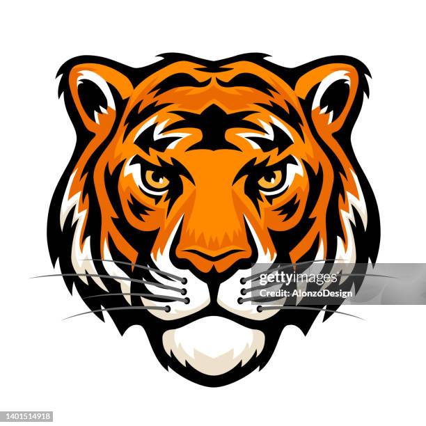 tiger head logo. mascot creative design. - 虎 幅插畫檔、美工圖案、卡通及圖標