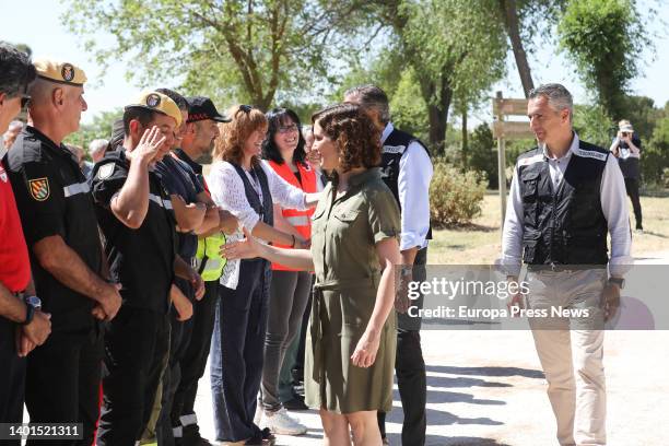 The President of the Community of Madrid, Isabel Diaz Ayuso; the Minister of Presidency, Justice and Interior, Enrique Lopez Lopez, and the Deputy...