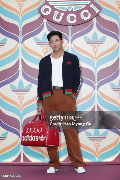 South Korean actor Ji Chang-Wook attends the 'GUCCI X adidas' collaboration photocall on June 07, 2022 in Seoul, South Korea.