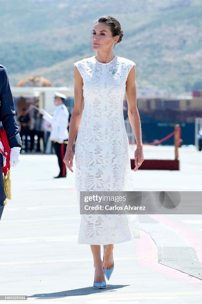 Queen Letizia Of Spain Attends The Act Of Delivery  Of The National Flag To The "Special Naval War Force"