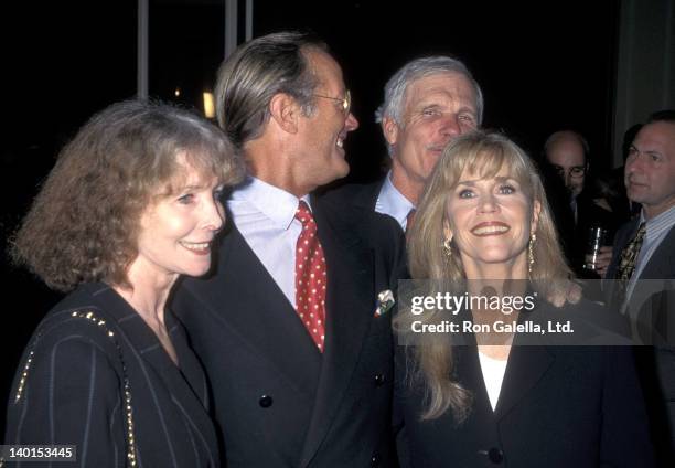 Shirlee Fonda , actor Peter Fonda, businessman Ted Turner and actress Jane Fonda attend the Seventh Annual Producers Guild of America Golden Laurel...