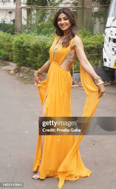 Shilpa Shetty attends the 'Nikamma' film Photocall on June 07, 2022 in Mumbai, India