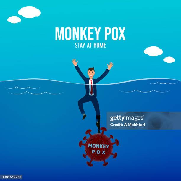 monkey pox, drowned man - drowning prevention stock illustrations