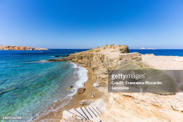 folegandros, cyclades islands, greece. seascape - samothrace photos et images de collection