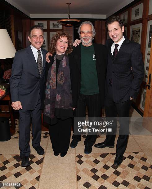 Actor Tony Danza, Lani Hall, composer Herb Alpert, and Peter Cincotti attend the Cafe Carlyle concert after-party in the Empire Suite of The Carlyle...