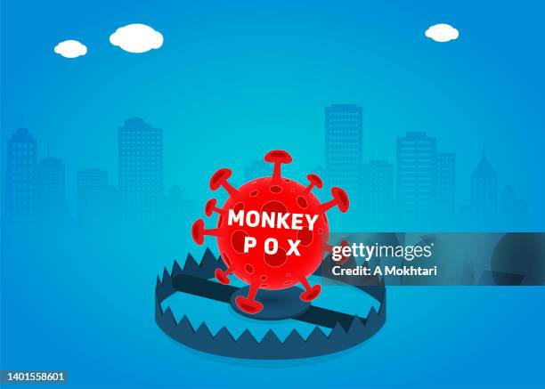 monkey pox, trap... - skin problem stock illustrations
