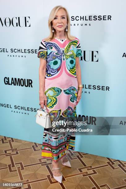 Carmen Lomana attends the "Les Eaux D'Un Instant" By Angel Schlesser perfumes presentation at the MOM Culinary Center on June 07, 2022 in Madrid,...