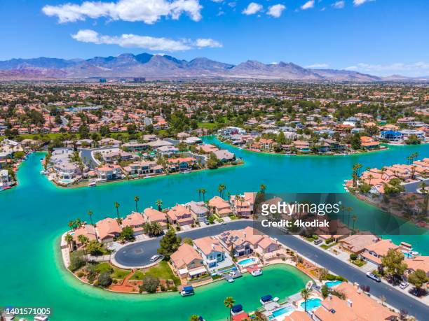 beachfront housing in las vegas - nevada city stock pictures, royalty-free photos & images