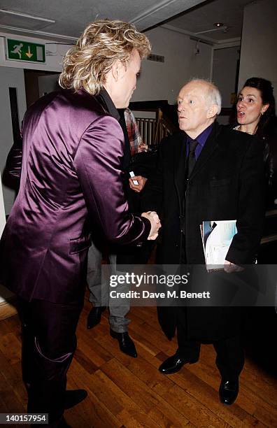 Hans Klok and Paul Daniels attend the press night performance of 'The Houdini Experience' at The Peacock Theatre on February 28, 2012 in London,...