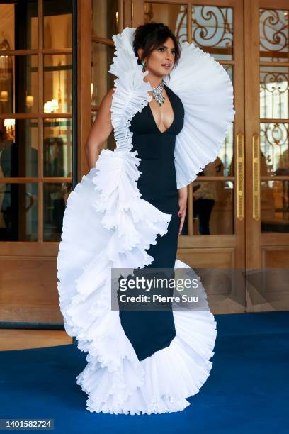 Priyanka Chopra is seen outside the Ritz Hote on June 07, 2022 in Paris, France.