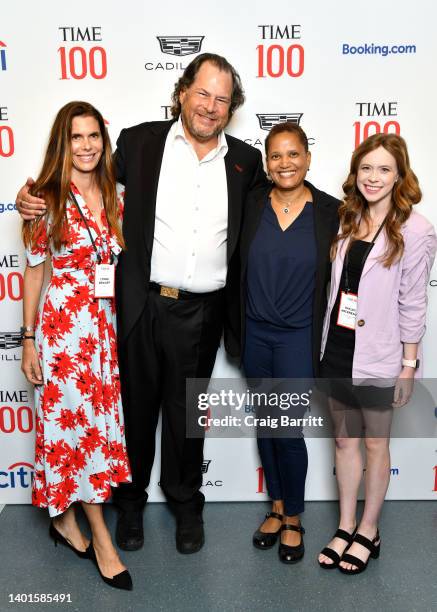 Lynne Benioff, Marc Benioff, Sian Proctor and Hayley Arceneaux attend the TIME100 Summit 2022 at Jazz at Lincoln Center on June 7, 2022 in New York...