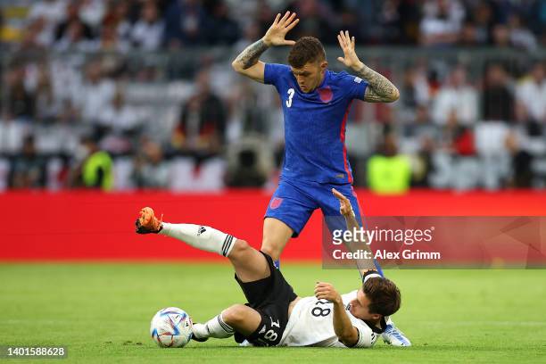 Kieran Trippier of England battles for possession with Jonas Hofmann of Germany during the UEFA Nations League League A Group 3 match between Germany...