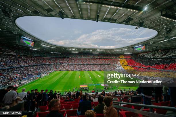 General view prior to the UEFA Nations League League A Group 3 match between Germany and England at Allianz Arena on June 07, 2022 in Munich, Germany.