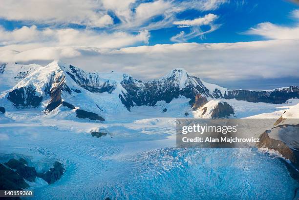 wrangell-st. elias national park, alaska - mt blackburn stock pictures, royalty-free photos & images