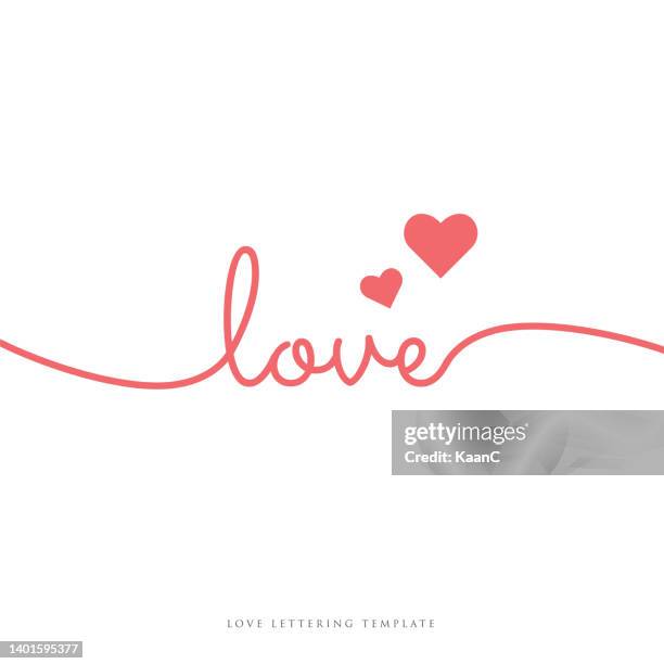 love lettering. invitation or greeting card vector stock illustration - single word stock illustrations