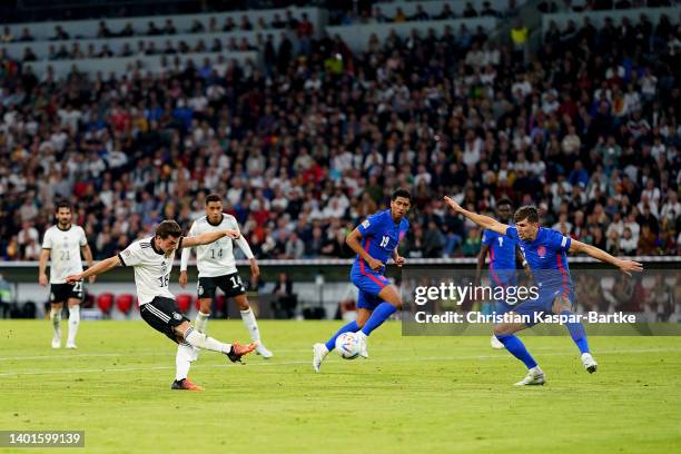 Jonas Hofmann of Germany scores their team's first goal during the UEFA Nations League League A Group 3 match between Germany and England at Allianz...
