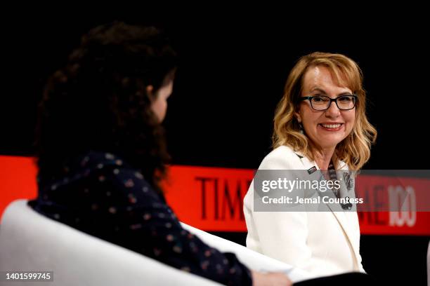 Gabrielle Giffords speaks onstage at the TIME100 Summit 2022 at Jazz at Lincoln Center on June 7, 2022 in New York City.