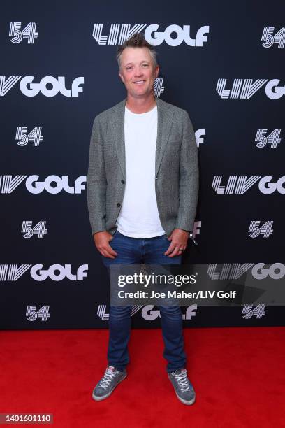 Matt Jones of Australia poses for a photograph on the red carpet prior to the LIV Golf Invitational - London Draft on June 07, 2022 in London,...