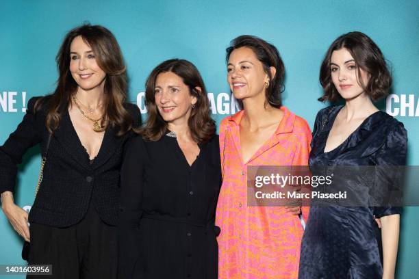 Actresses Elsa Zylberstein, Valerie Karsenti, Marie-Julie Baup and Claire Chust attend the "Champagne!" Premiere At UGC Cine Cite Les Halles on June...