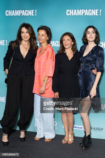 Actresses Elsa Zylberstein, Valerie Karsenti, Marie-Julie Baup and Claire Chust attend the "Champagne!" Premiere At UGC Cine Cite Les Halles on June...