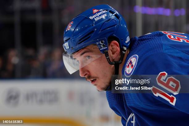 Ryan Strome of the New York Rangers skates against the Tampa Bay Lightning in Game Two of the Eastern Conference Final of the 2022 Stanley Cup...