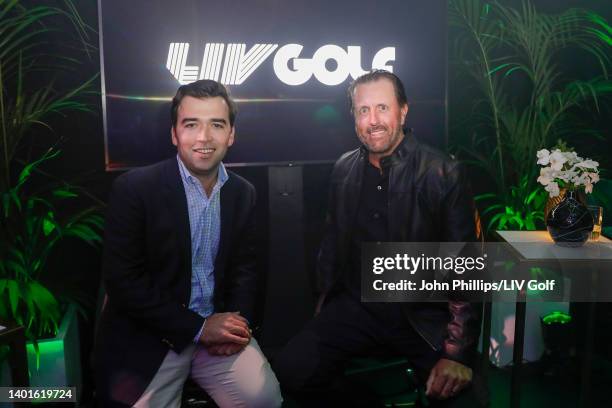 Phil Mickelson of the United States looks on prior to the LIV Golf Invitational - London Draft on June 07, 2022 in London, England.