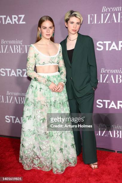 Alicia von Rittberg and Anya Reiss attend the "Becoming Elizabeth" New York Premiere at The Plaza Hotel on June 07, 2022 in New York City.