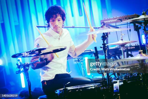 June 07 : In this image, released on June 07 Josh Dun of Twenty One Pilots performs at MTV Unplugged: Twenty One Pilots at Exchange LA on June 07 ,...