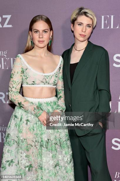 Alicia von Rittberg and Anya Reiss attend STARZ's "Becoming Elizabeth" New York Premiere Event at The Plaza on June 07, 2022 in New York City.
