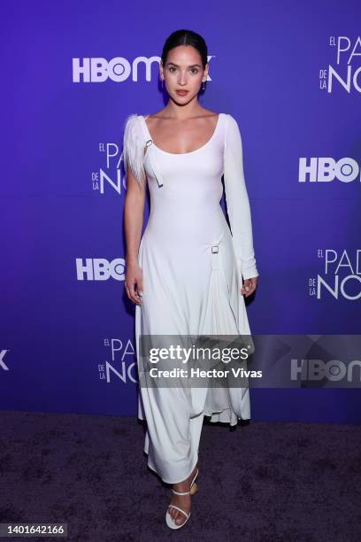 Adria Arjona poses during the violet carpet of 'Father Of The Bride' at Hacienda Los Morales on June 07, 2022 in Mexico City, Mexico.