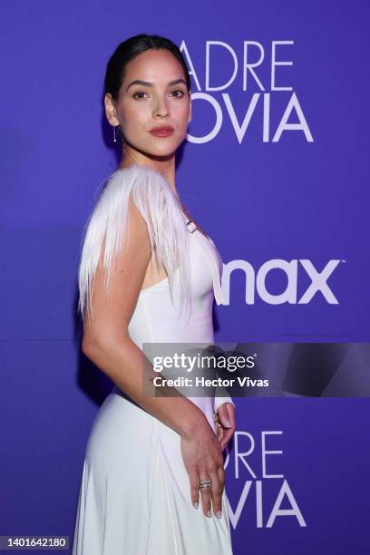 Adria Arjona poses during the violet carpet of 'Father Of The Bride' at Hacienda Los Morales on June 07, 2022 in Mexico City, Mexico.
