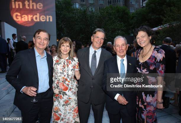 Mark D. Lebow, Patricia E. Harris, Robert K. Steel, Michael Bloomberg and Diana Taylor attend MoMA's Party in the Garden 2022 at The Museum of Modern...