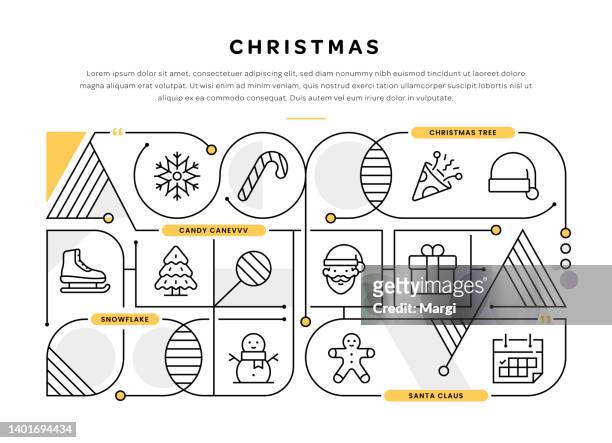 christmas infographic template design - month icon stock illustrations