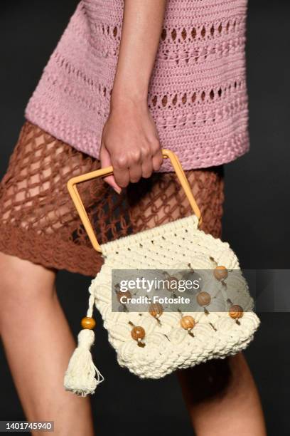 Model walks the runway during the Atelie Mao de Mae fashion show as part of the Sao Paulo Fashion Week N53 on June 4, 2022 in Sao Paulo, Brazil.