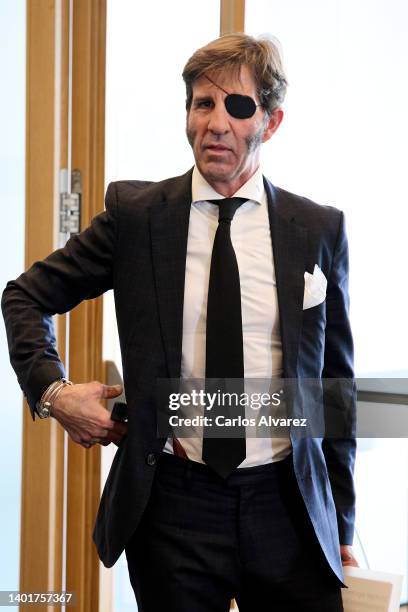 Spanish bullfighter Juan Jose Padilla attends the 13th 'ABC Bullfighting' awards at the Vocento buildin on June 08, 2022 in Madrid, Spain.