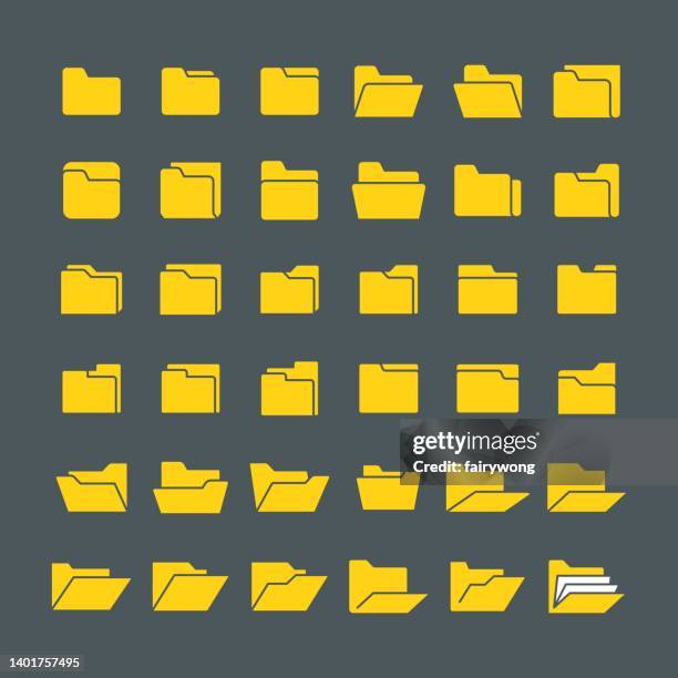 folder icons - open briefcase stock illustrations