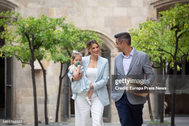 Pau Gasol's wife, Catherine McDonnell, on her arrival at the Creu de Sant Jordi award ceremony for the Catalan athlete, in the Patio de los Naranjos...