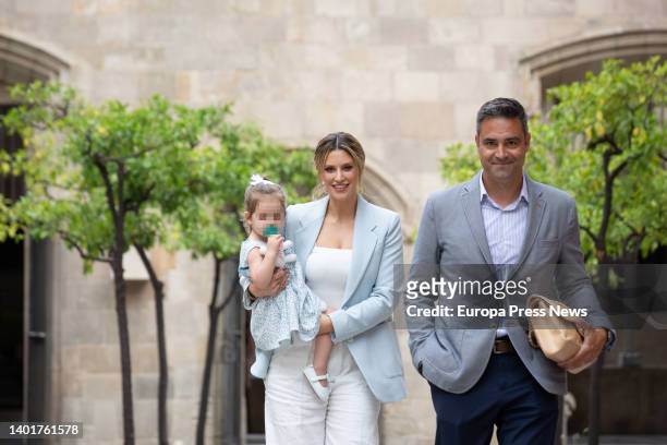 Pau Gasol's wife, Catherine McDonnell, on her arrival at the Creu de Sant Jordi award ceremony for the Catalan athlete, in the Patio de los Naranjos...