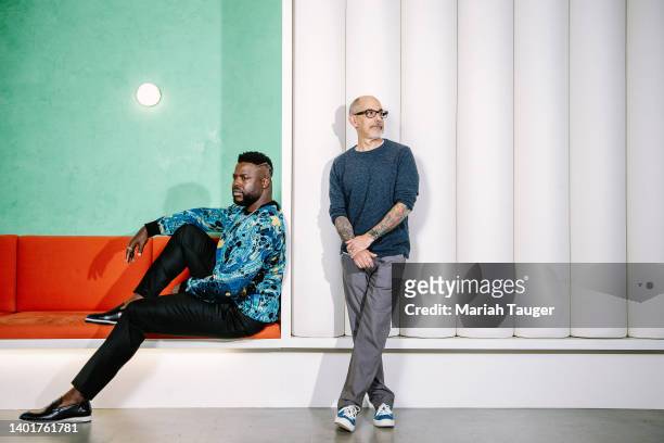 Actor Winston Duke and podcast creator David S. Goyer are photographed for Los Angeles Times on May 23, 2022 in Los Angeles, California. PUBLISHED...