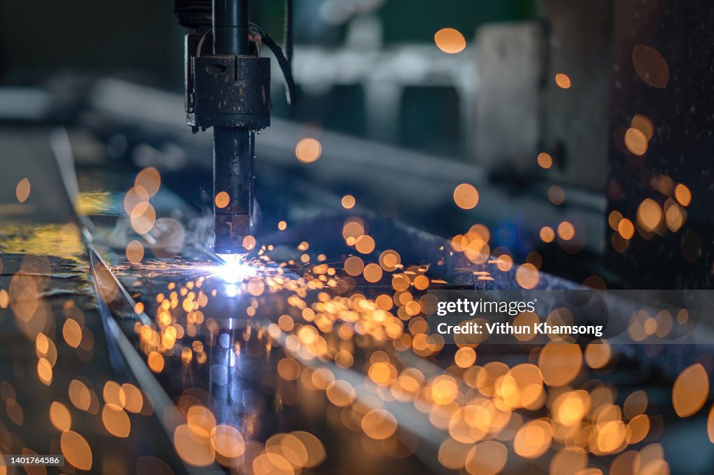 Computer Numerical Control for cutting and weld steel structure at industrial manufacturer.