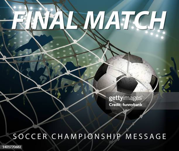 final soccer sign - sports championship banner stock illustrations
