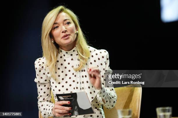 Moderator and Global Fashion Agenda CEO Federica Marchionnni speaks during the panel talk ‘The Value Chain Representation Challenge during Day Two of...